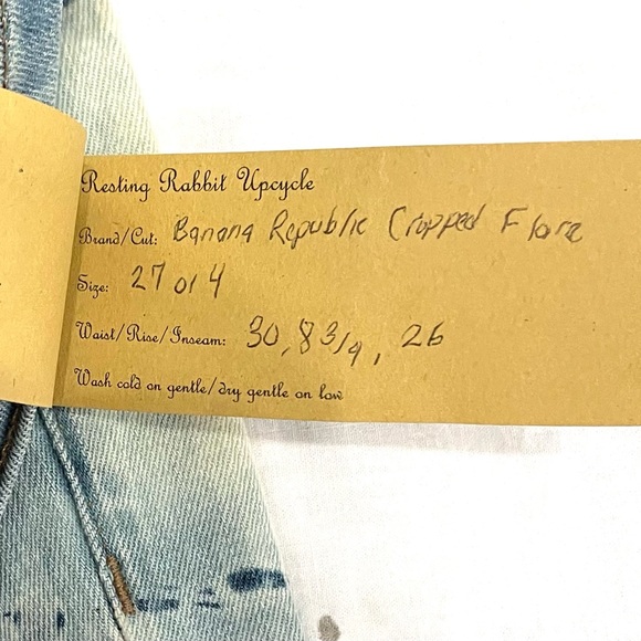 Psychedelic Crop Flare Jeans Size 27 4 - Picture 7 of 12